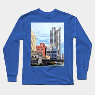 Chicago IL - Water Taxi Passing Under Lyric Opera Long Sleeve T-Shirt